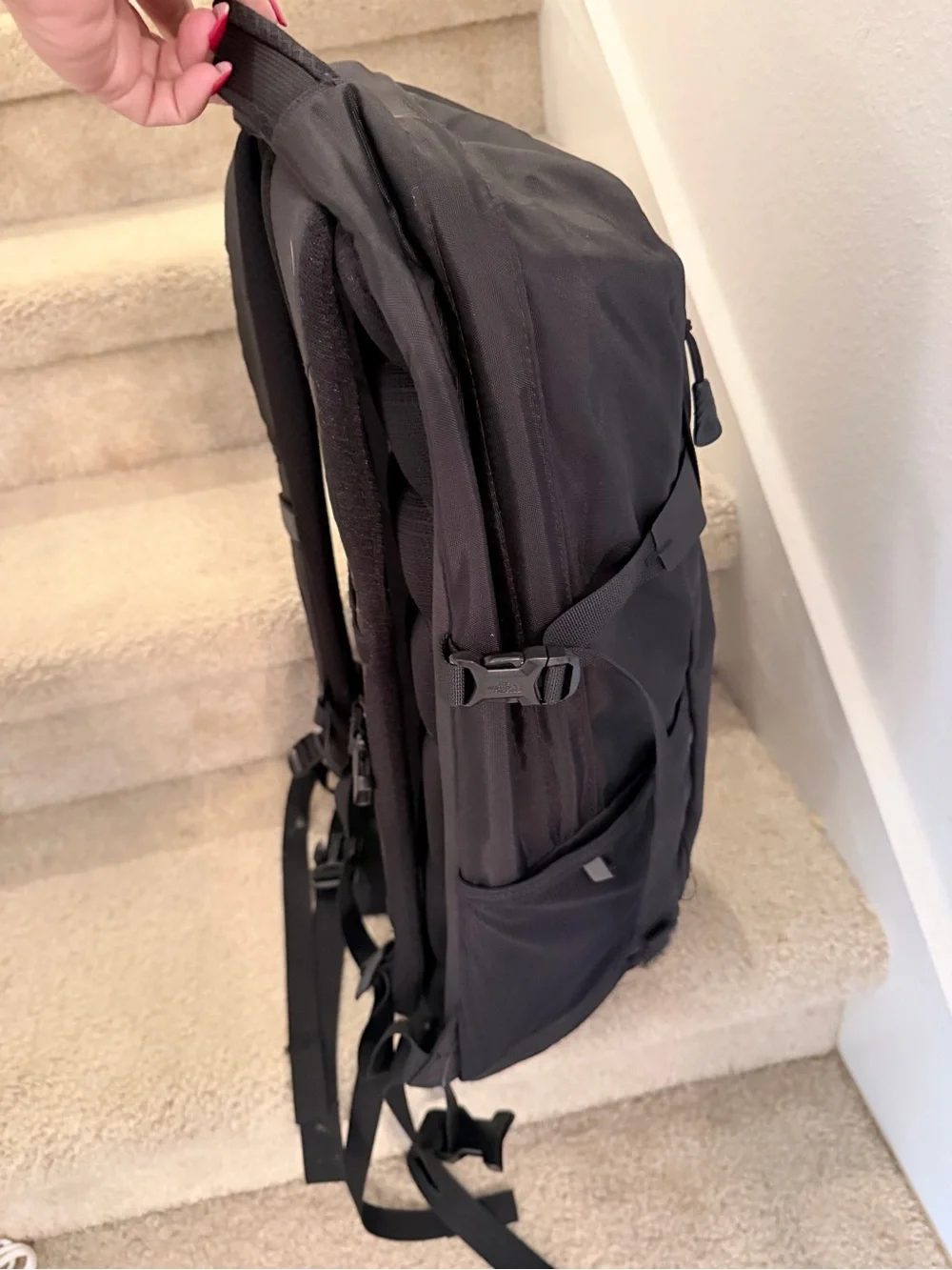 The North Face Black Men's Backpack travel laptop 20x11x7”